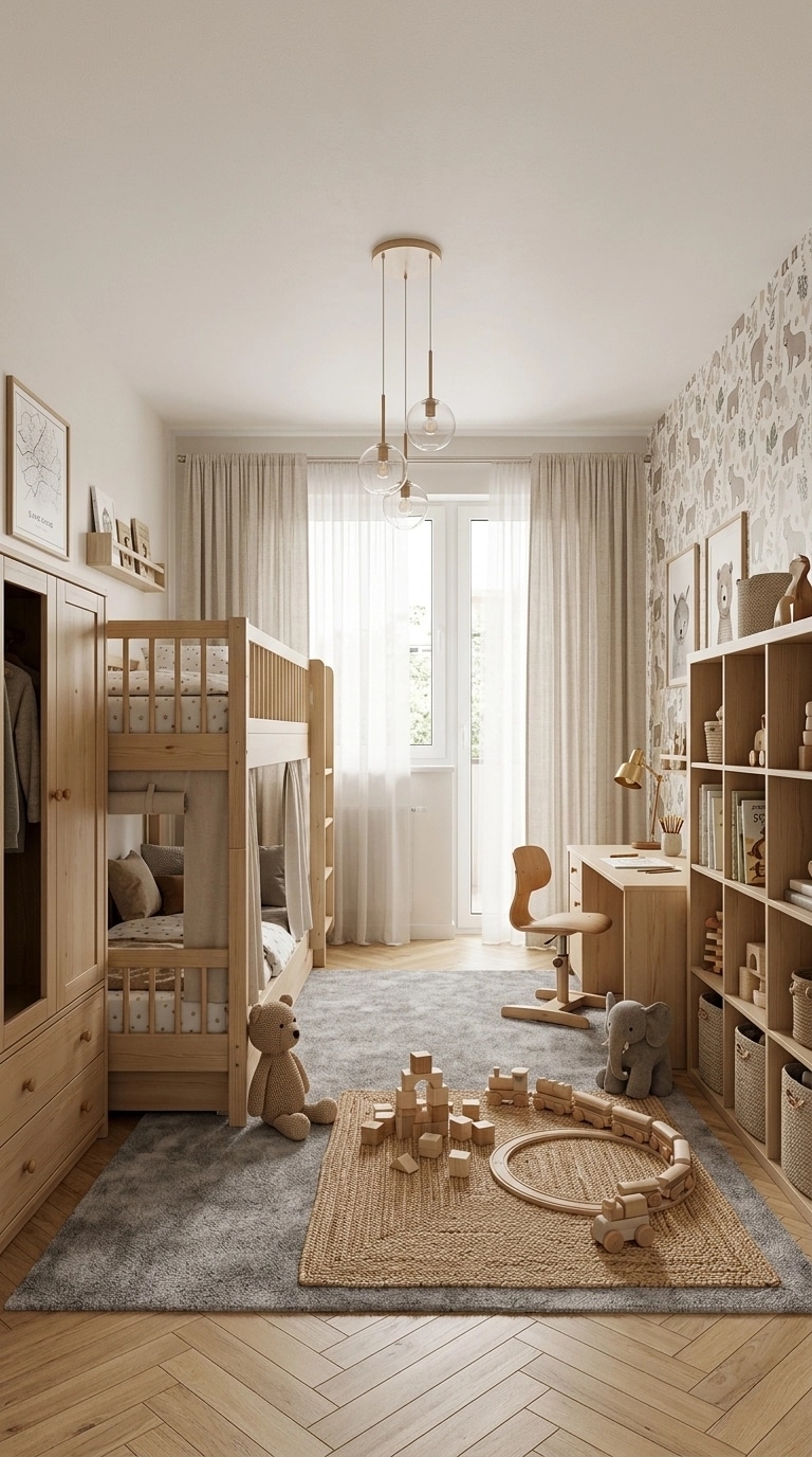 Interior design in Scandinavian style — Kids Room by GenRoom AI