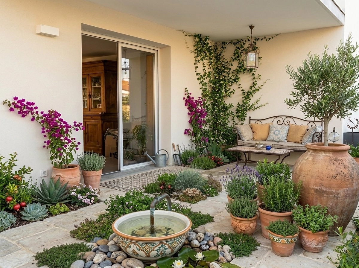 Landscape design in Mediterranean Yard style — Yard by GenRoom AI
