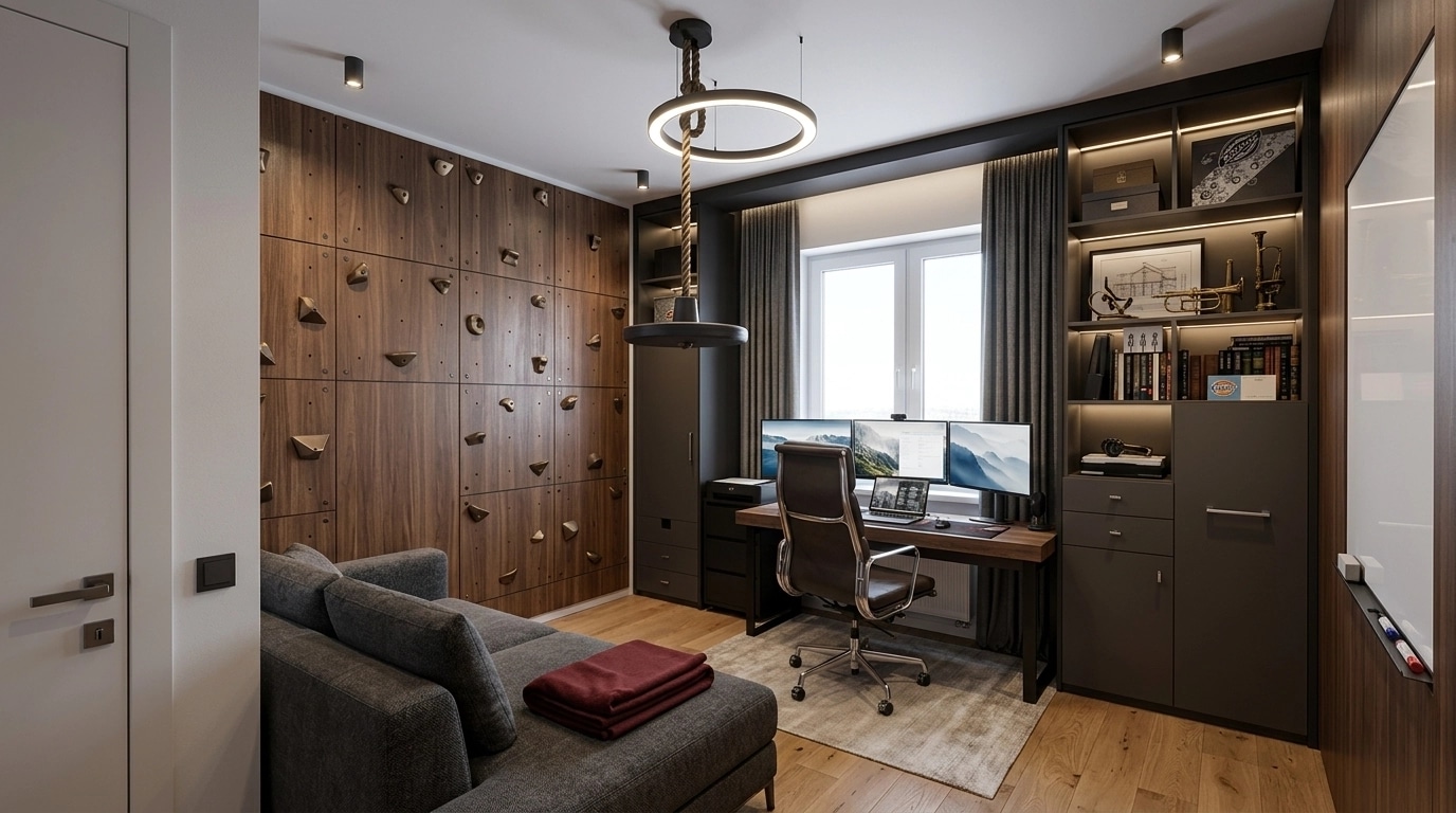Office interior in Contemporary style — photo by GenRoom AI