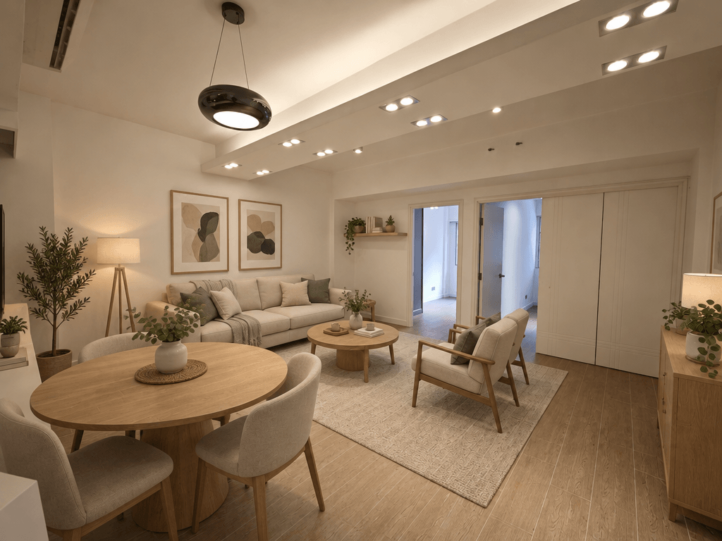 Interior design in Scandinavian style — Living Room by GenRoom AI