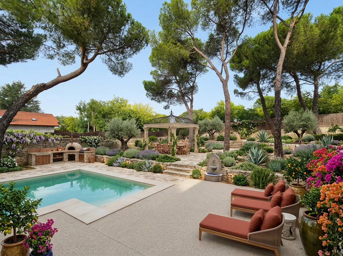 Landscape design in Mediterranean Yard style — Yard by GenRoom AI