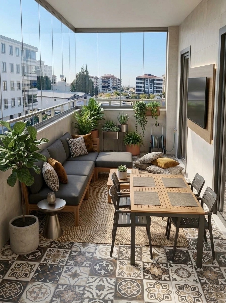 Interior design in Contemporary style — balcony by GenRoom AI