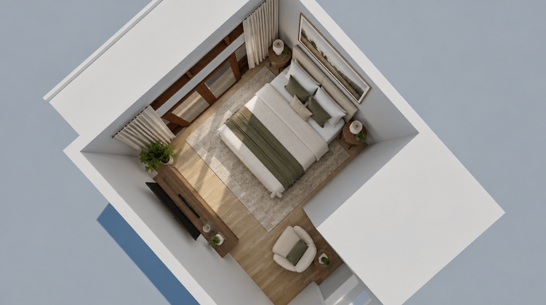 ออกแบบภายในในสไตล์ Contemporary — ห้องนอน โดย GenRoom AI