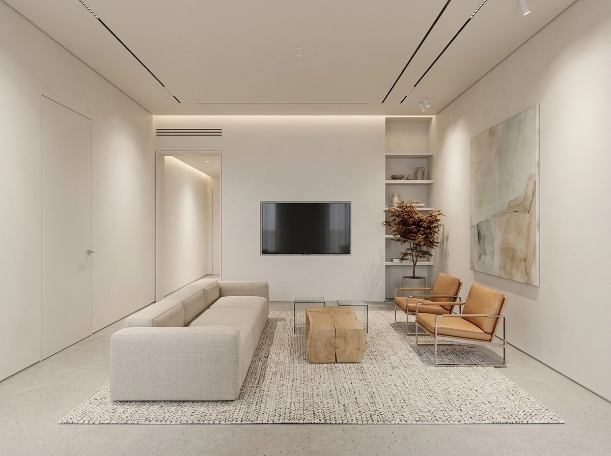 Minimalism Living Room design — interior photo by GenRoom AI