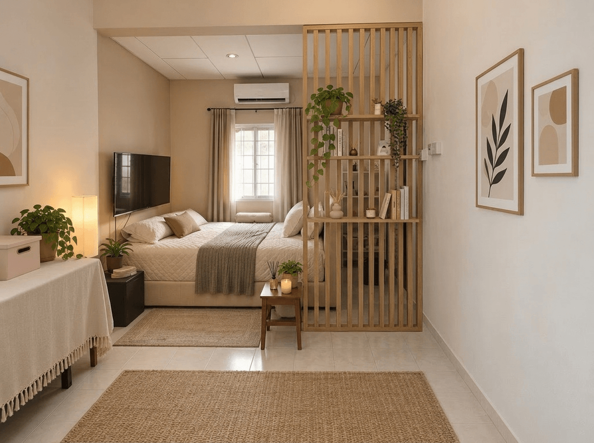 Reka bentuk dalaman dalam gaya Minimalism — Bilik Tidur oleh GenRoom AI