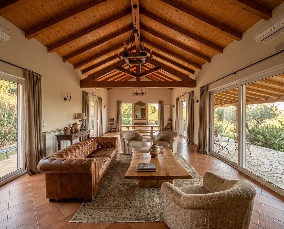 Design de interiores em estilo Rustic — Sala de Estar por GenRoom AI