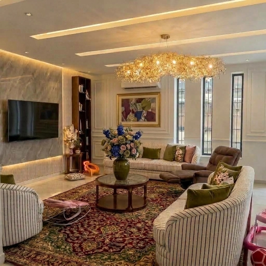 Interior design in Neoclassic style — Living Room by GenRoom AI