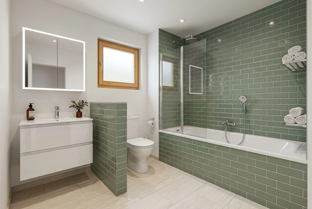 Interior design in Transitional style — Bathroom by GenRoom AI