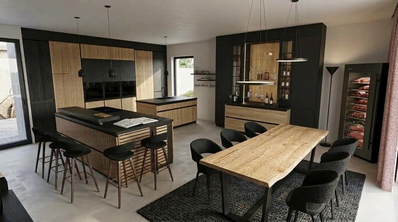 Kitchen interior in no_style style — photo by GenRoom AI