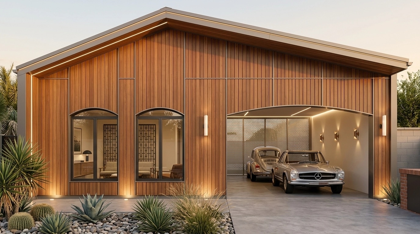 İç mekân tasarımı Mid-Century Modern stili — Cephe GenRoom AI