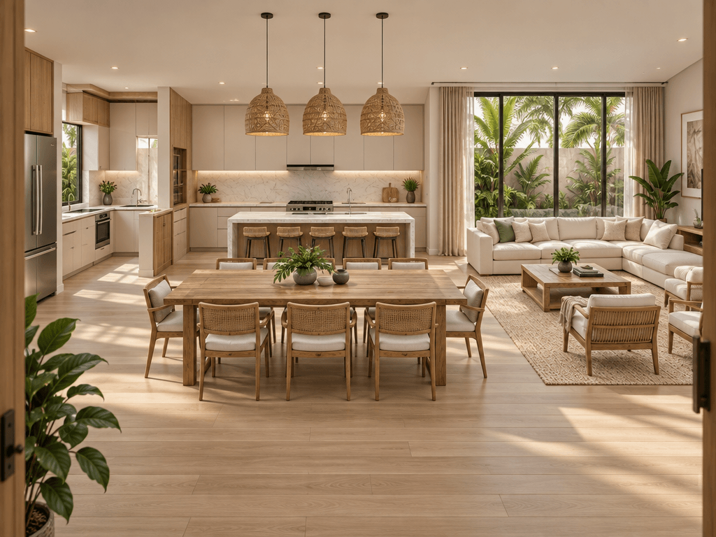 Design de interiores em estilo Modern Farmhouse — Sala de Estar por GenRoom AI