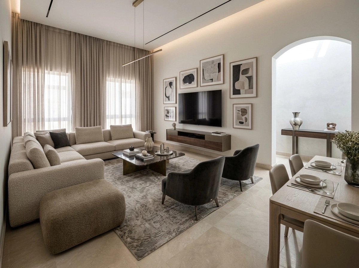 Interior design in Contemporary style — Living Room by GenRoom AI