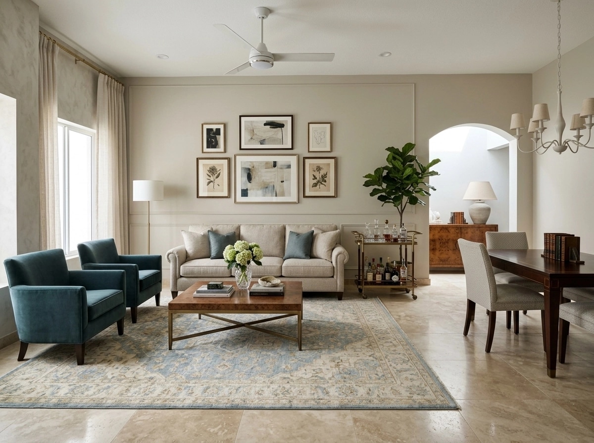 Interior design in Transitional style — Living Room by GenRoom AI