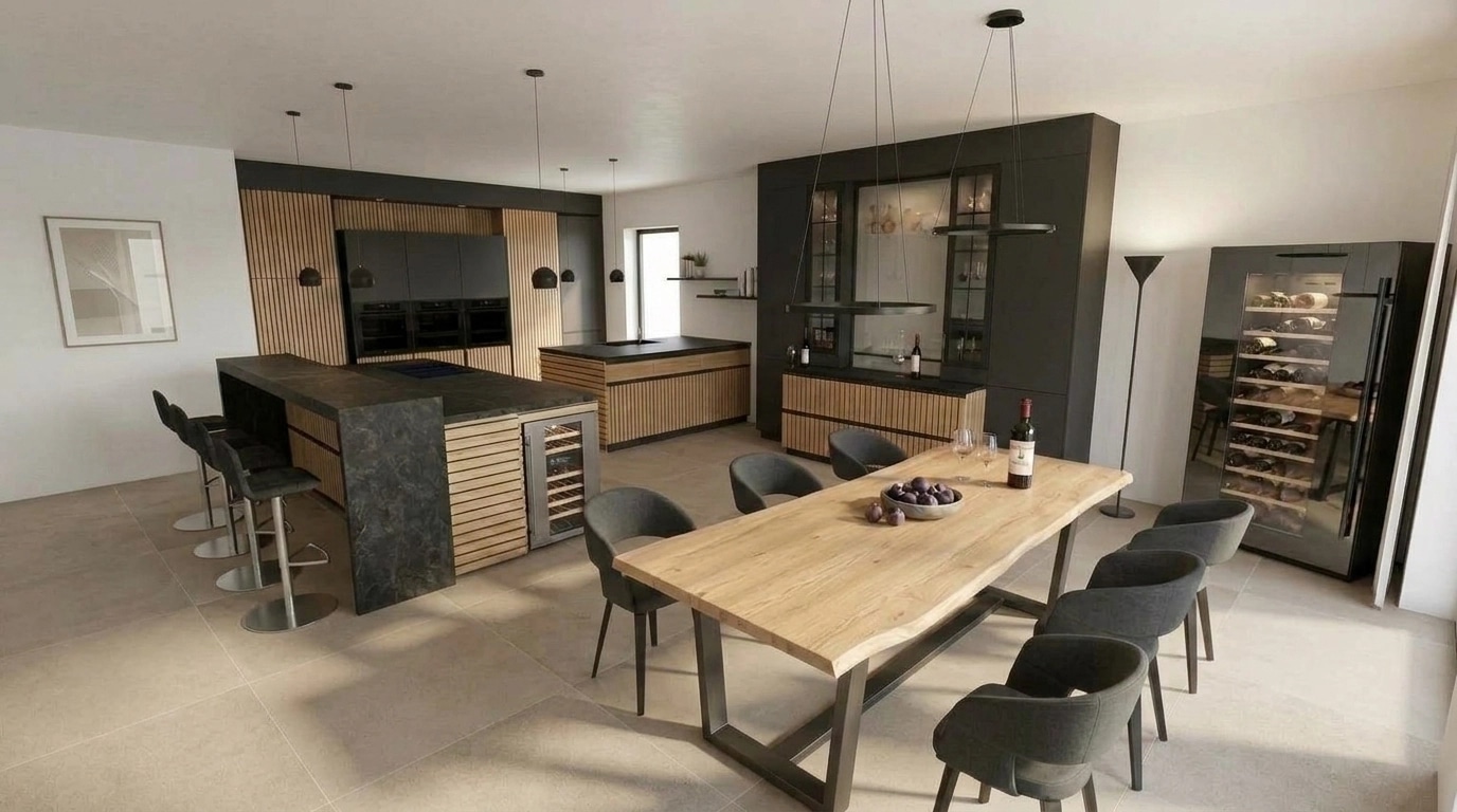 Kitchen interior in no_style style — photo by GenRoom AI