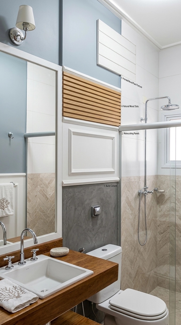 Coastal / Hamptons Bathroom design — interior photo by GenRoom AI