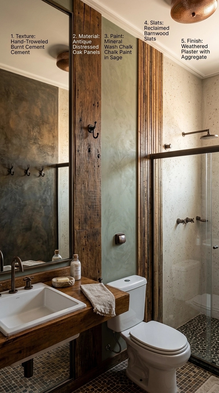 Bathroom interior in Rustic style — photo by GenRoom AI