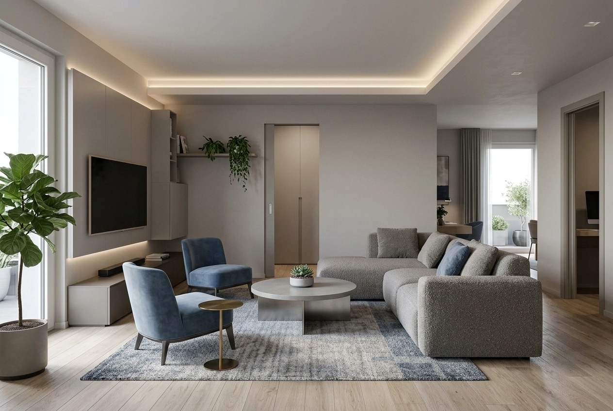 Interior design in Contemporary style — Living Room by GenRoom AI
