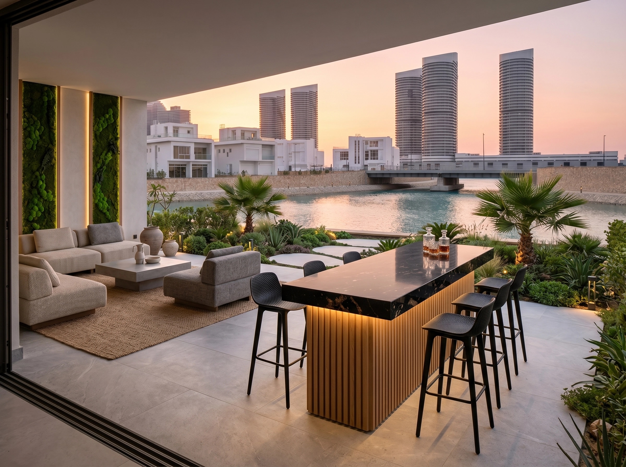 Biophilic Corridoio design — interior photo by GenRoom AI