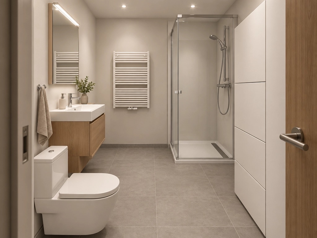 Minimalism Bathroom design — interior photo by GenRoom AI