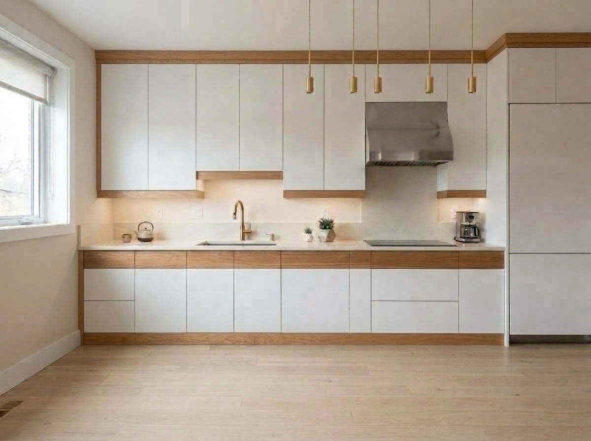 Kitchen interior in Mid-Century Modern style — photo by GenRoom AI