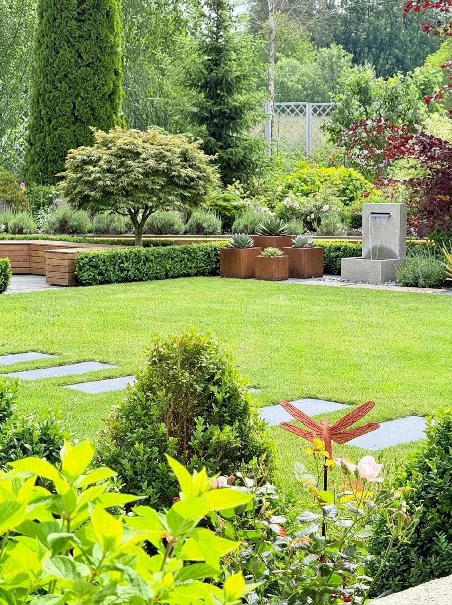 Landscape design in Contemporary Yard style — Yard by GenRoom AI