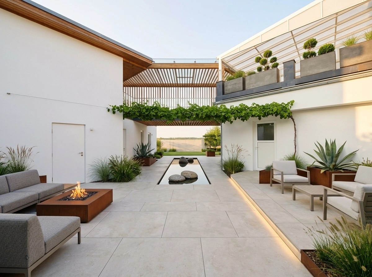 Landscape design in Contemporary Yard style — Yard by GenRoom AI