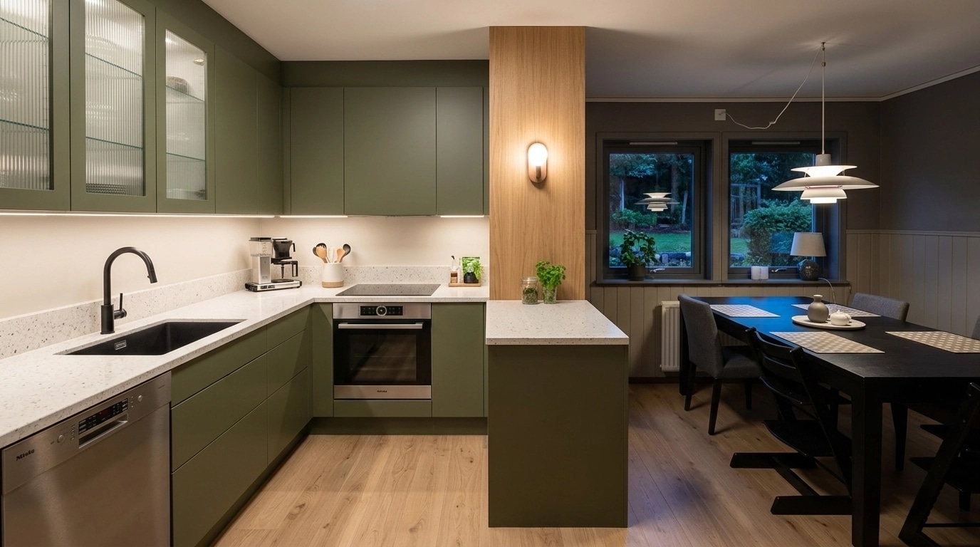 Kitchen interior in Contemporary style — photo by GenRoom AI
