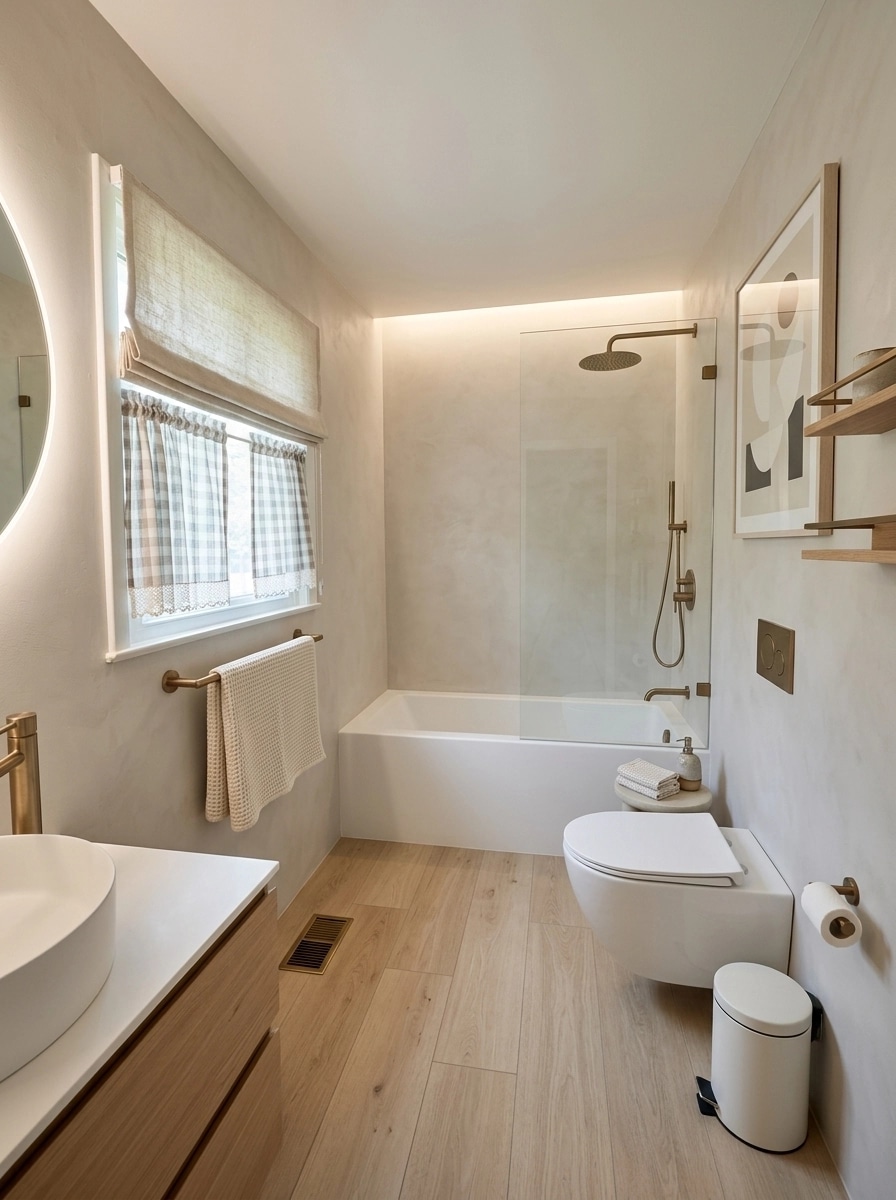 Scandinavian Bathroom design — interior photo by GenRoom AI