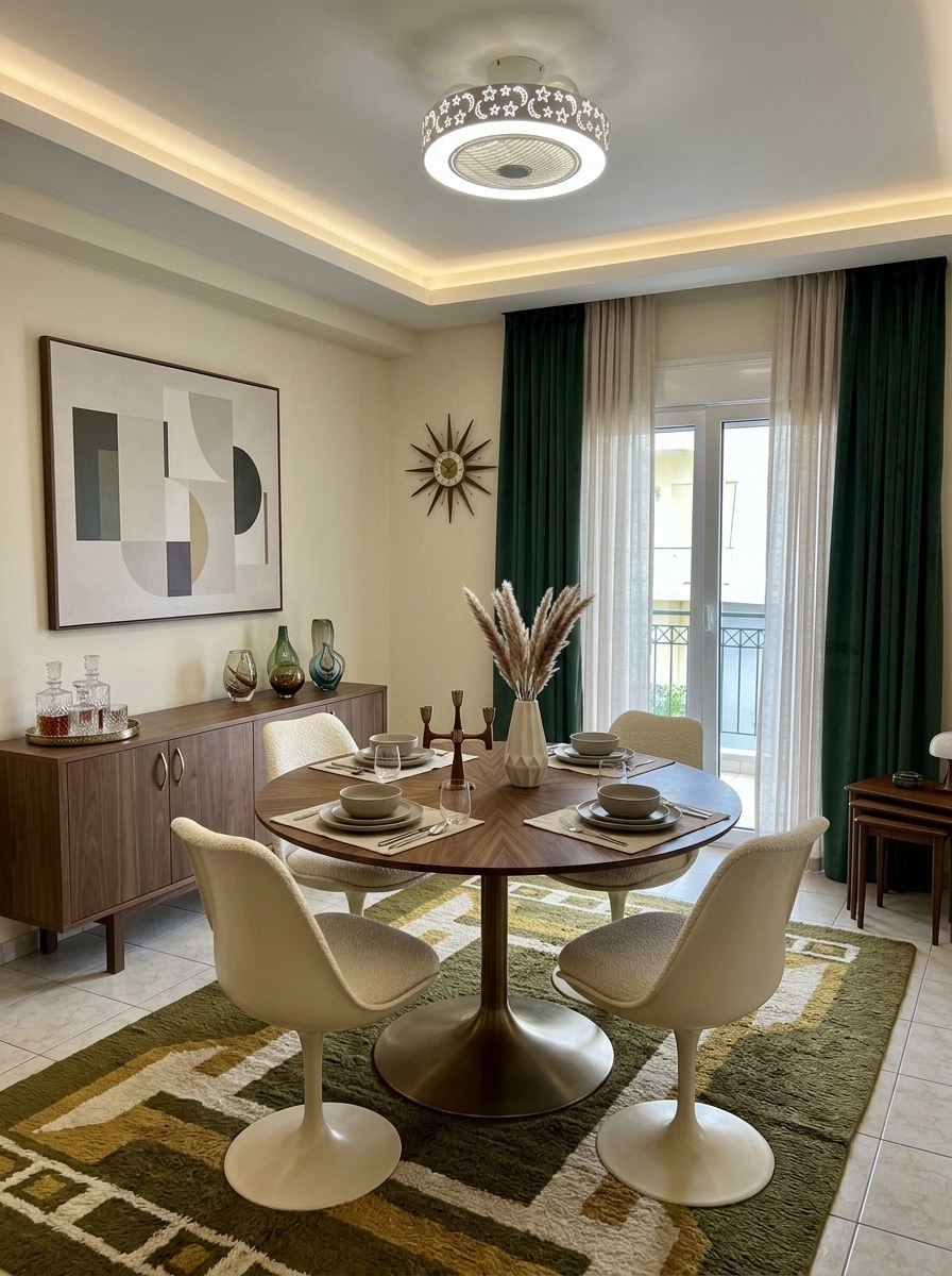 Design d'intérieur en style Mid-Century Modern — dining_room par GenRoom AI