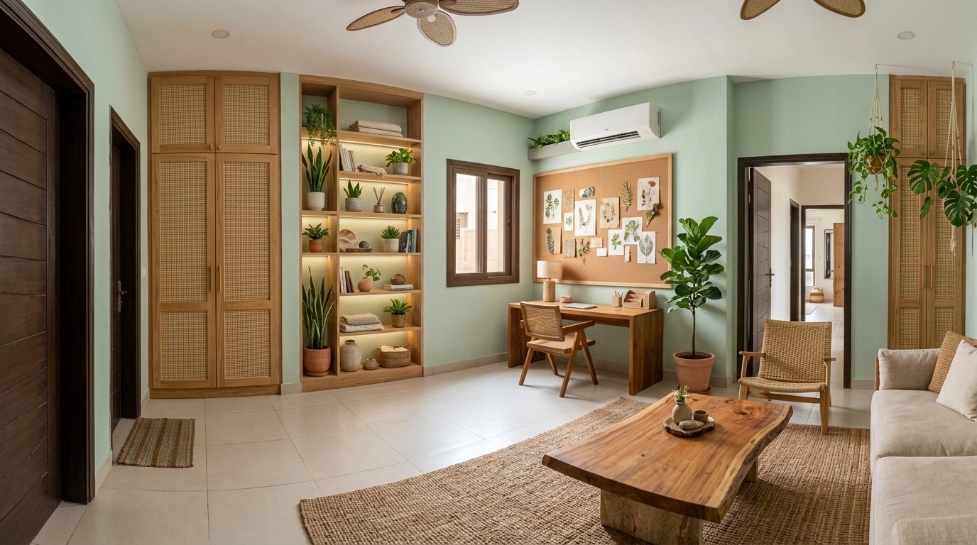 Interior design in Biophilic style — Living Room by GenRoom AI