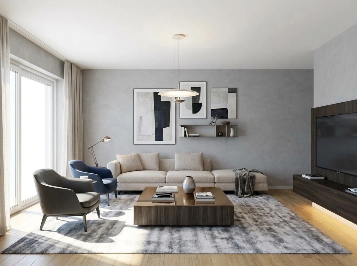 Interior design in Contemporary style — Living Room by GenRoom AI