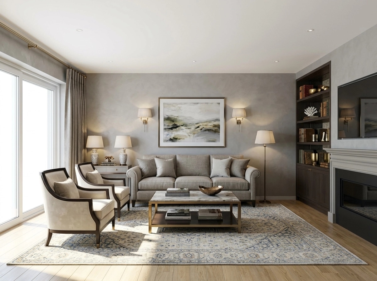 Interior design in Transitional style — Living Room by GenRoom AI