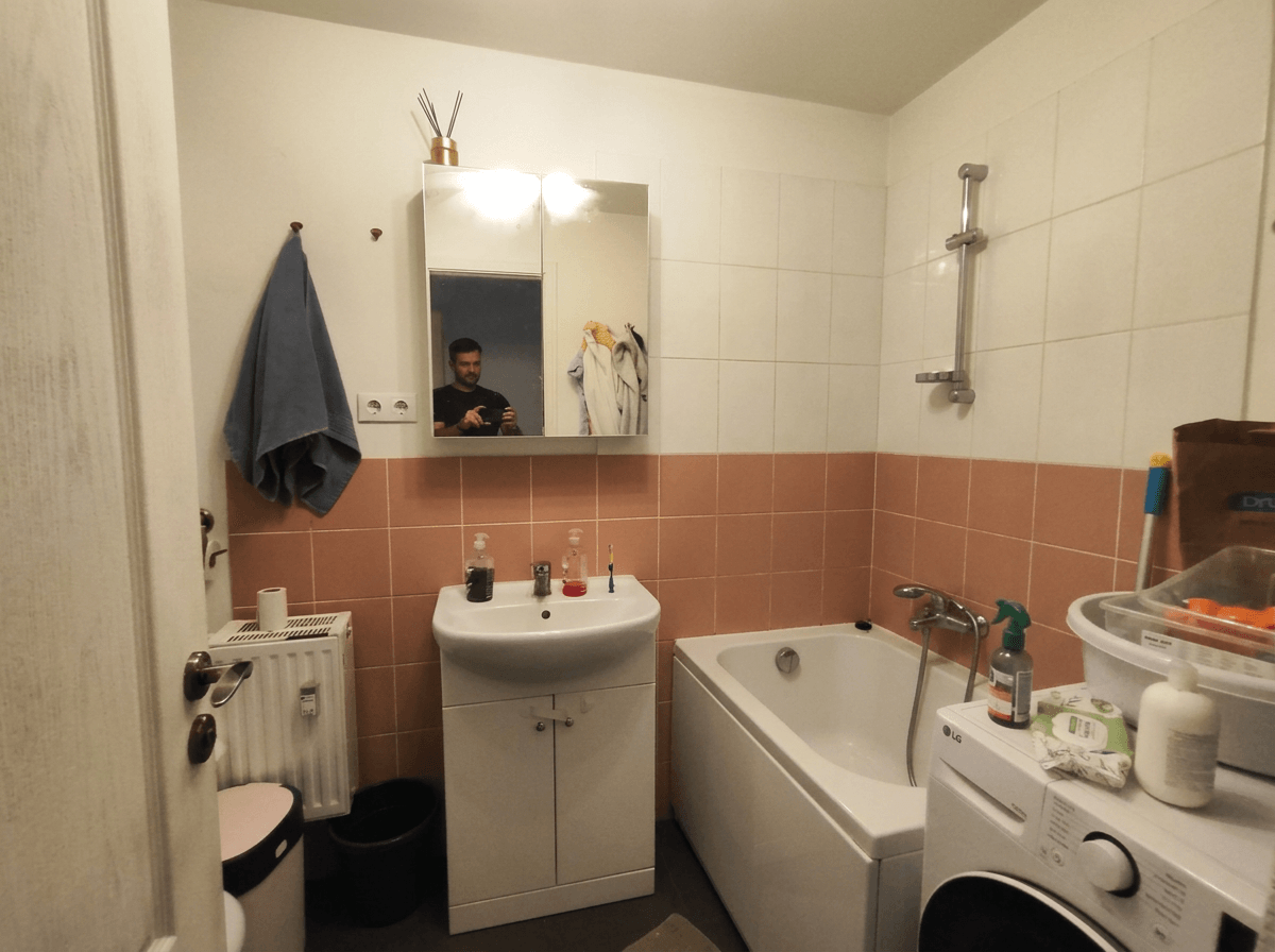 İç mekân tasarımı Scandinavian stili — Banyo GenRoom AI