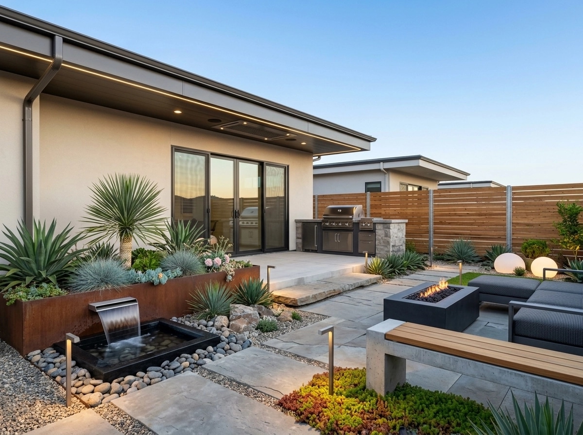 Landscape design in Contemporary Yard style — Yard by GenRoom AI
