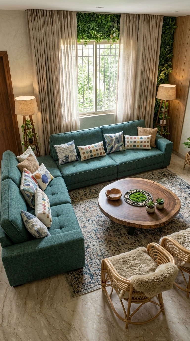 Interior design in Biophilic style — Living Room by GenRoom AI