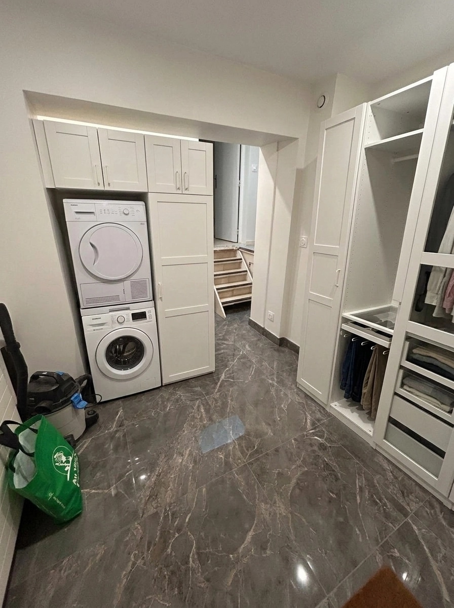 Interior design in Modern Farmhouse style — laundry by GenRoom AI