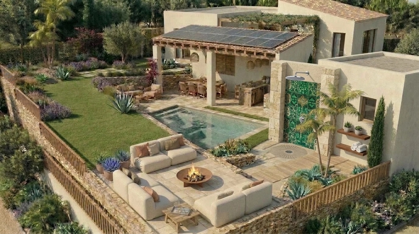 Landscape design in Eco Natural Garden style — Yard by GenRoom AI