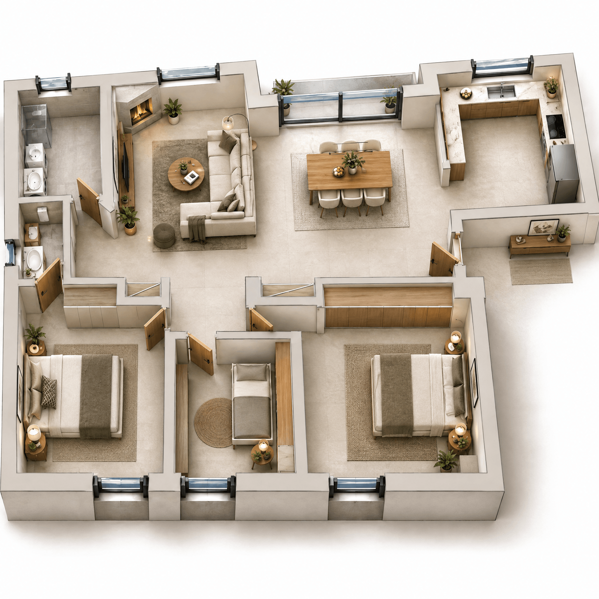 Interior design in Contemporary style — Living Room by GenRoom AI