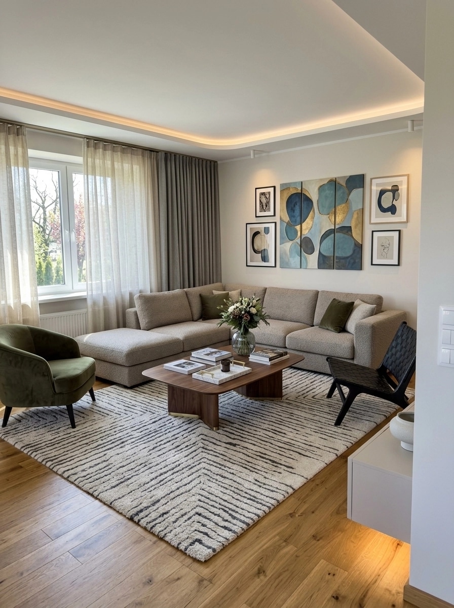 Interior design in Contemporary style — Living Room by GenRoom AI