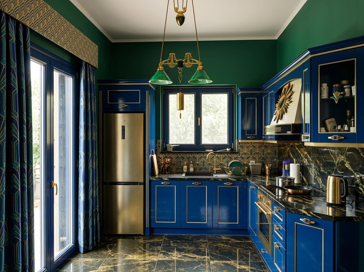 İç mekân tasarımı Art Deco stili — Mutfak GenRoom AI
