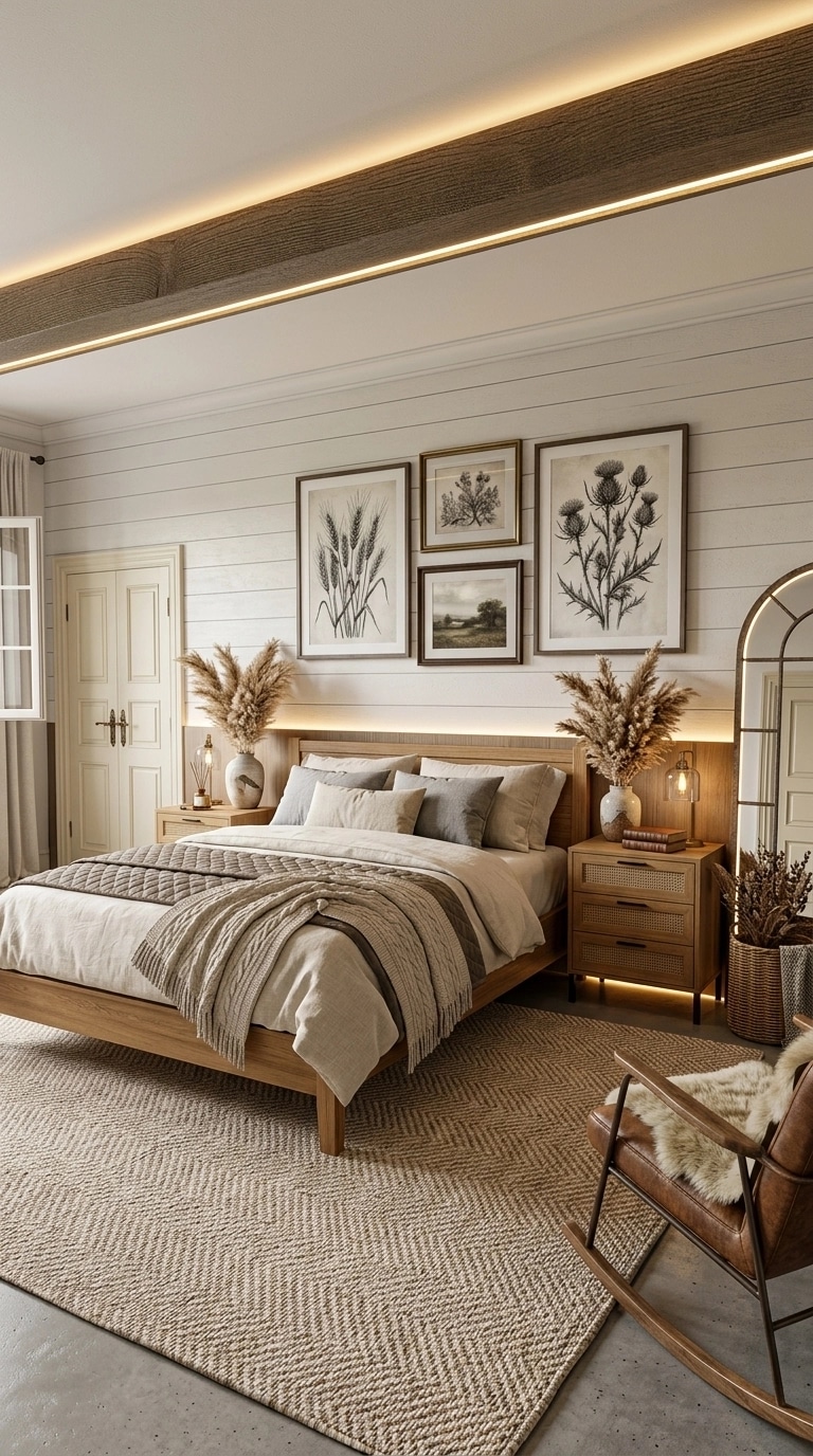 Modern Farmhouse Bedroom design — interior photo by GenRoom AI