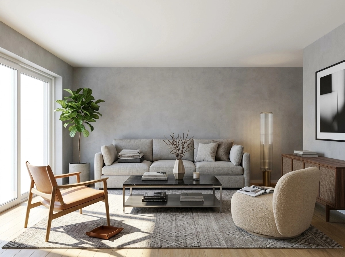 Interior design in Contemporary style — Living Room by GenRoom AI