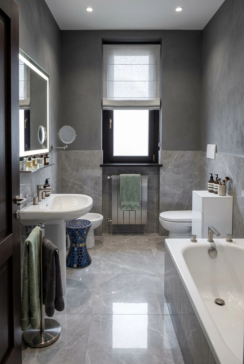 Bathroom interior in Contemporary style — photo by GenRoom AI
