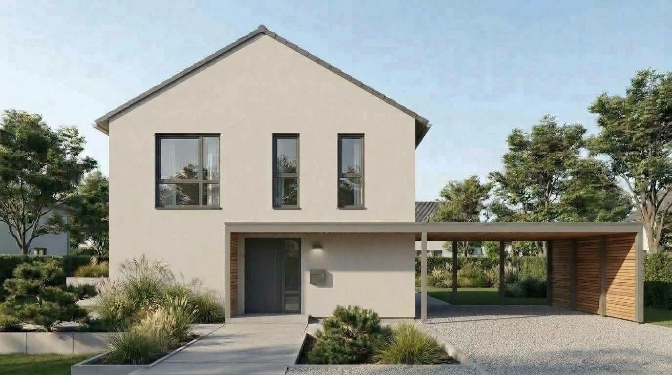 Facade design in German Modernist Facade style — Facade by GenRoom AI