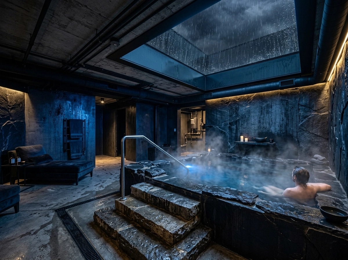 Design de interiores em estilo Blacktec — basement por GenRoom AI