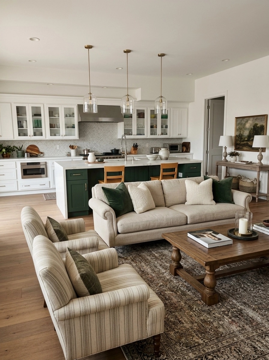Transitional Living Room design — interior photo by GenRoom AI