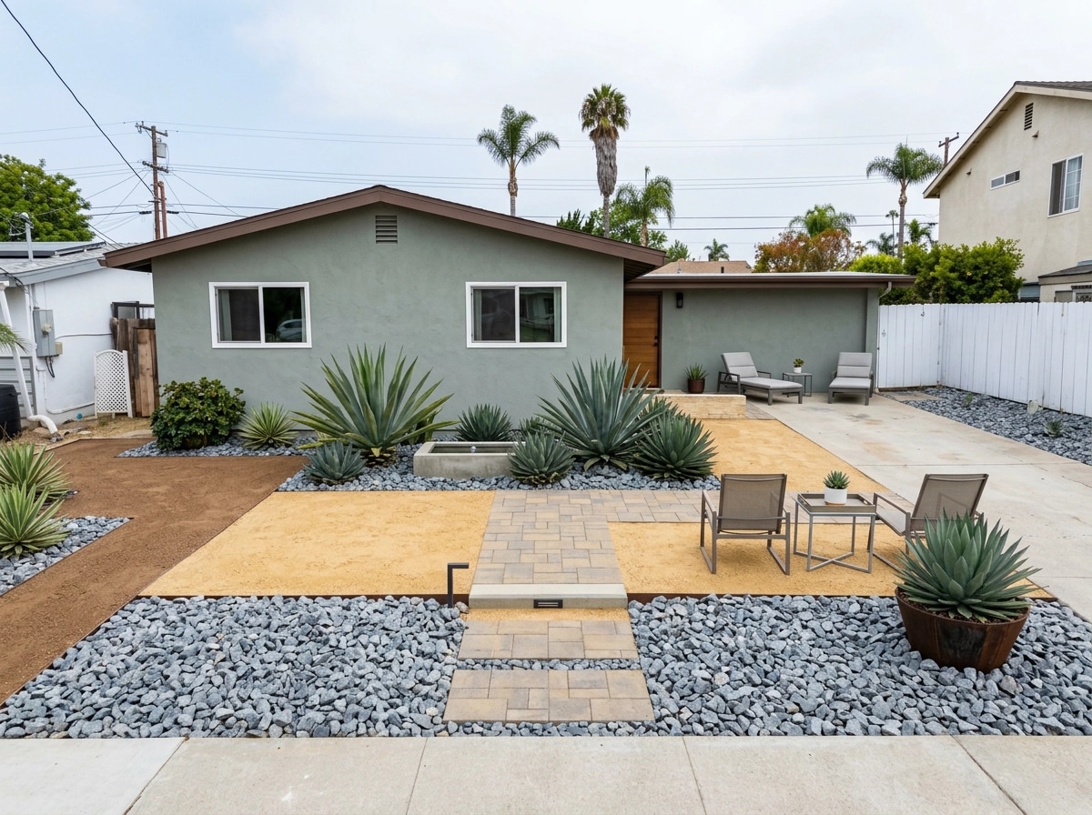 Landscape design in Minimalist Yard style — Yard by GenRoom AI