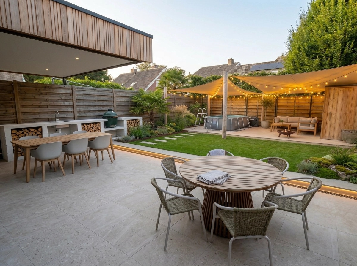 Landscape design in Scandinavian Garden style — Yard by GenRoom AI