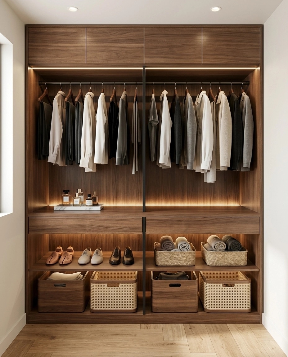 Interior design in Minimalism style — wardrobe by GenRoom AI