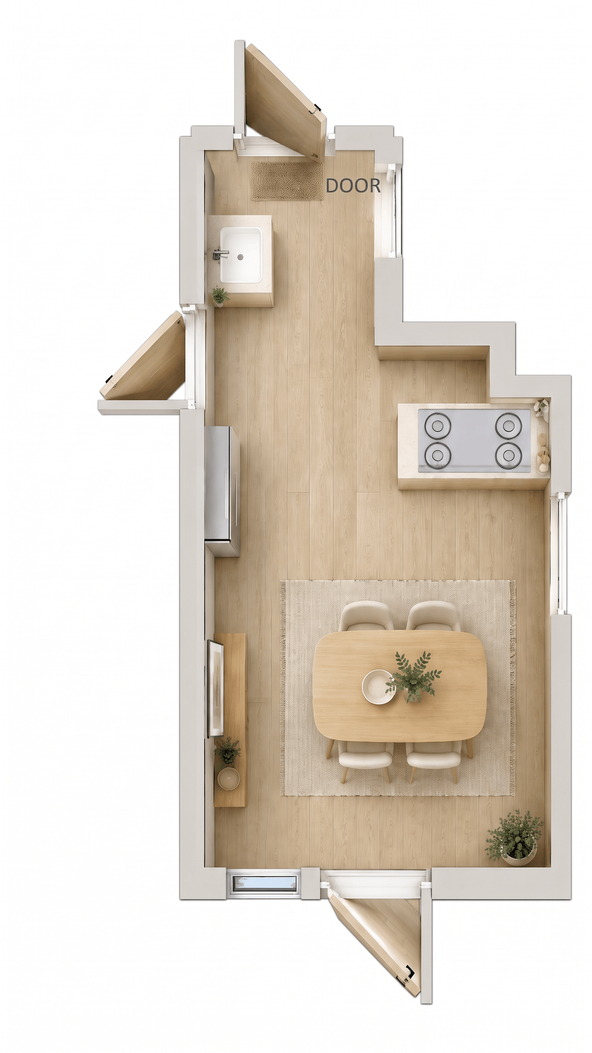 Interior design in Minimalism style — Living Room by GenRoom AI